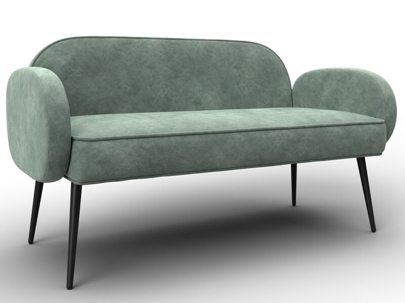 Диван прямой Лига-086, Велюр, BRUT 08 зеленый