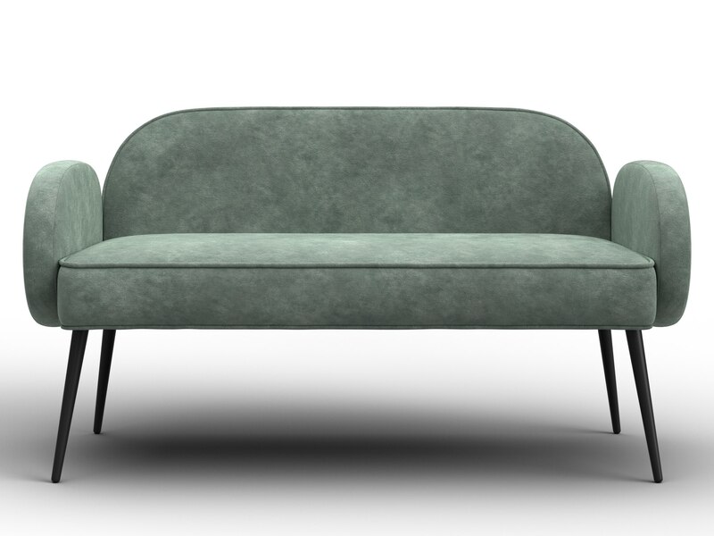 Диван прямой Лига-086, Велюр, BRUT 08 зеленый