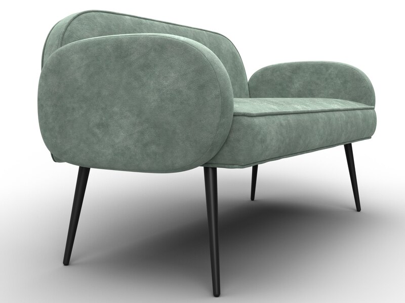 Диван прямой Лига-086, Велюр, BRUT 08 зеленый