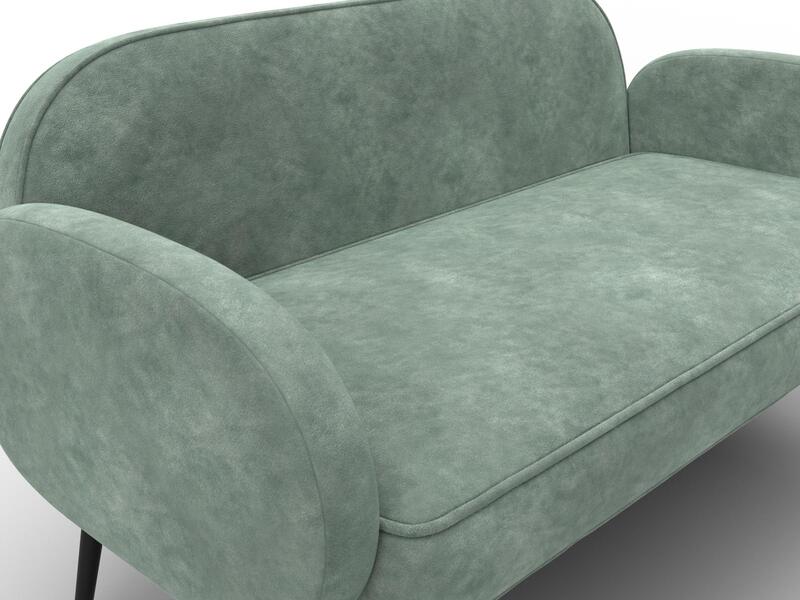 Диван прямой Лига-086, Велюр, BRUT 08 зеленый