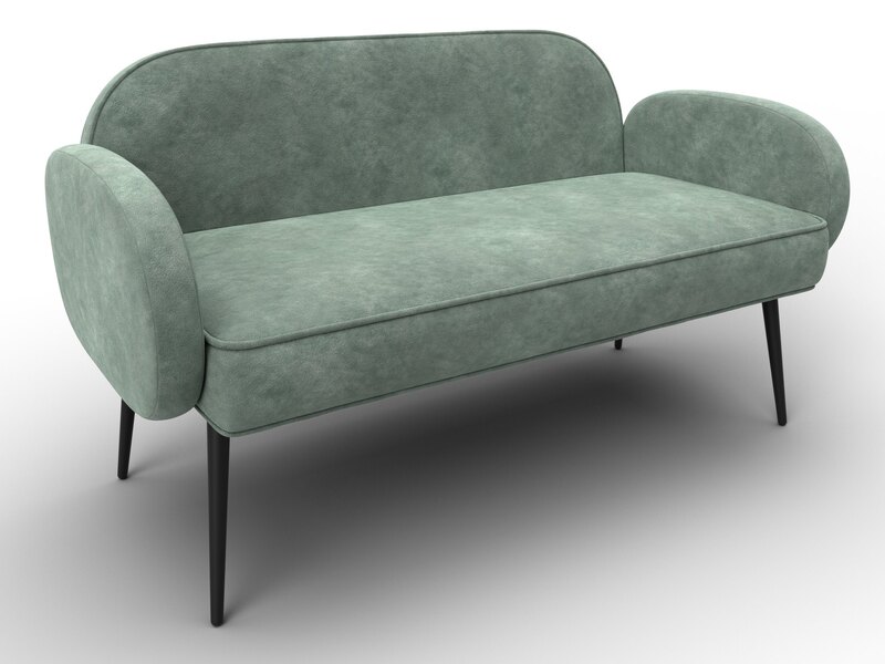 Диван прямой Лига-086, Велюр, BRUT 08 зеленый