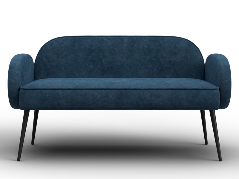 Диван прямой Лига-086, Велюр, BRUT 11 синий