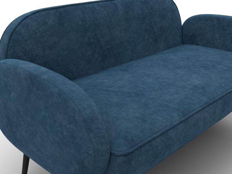Диван прямой Лига-086, Велюр, BRUT 11 синий