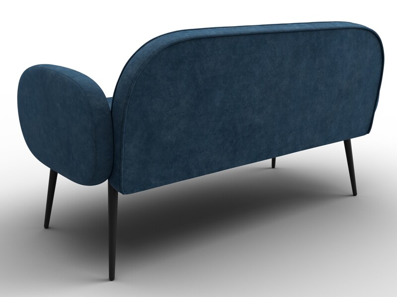 Диван прямой Лига-086, Велюр, BRUT 11 синий