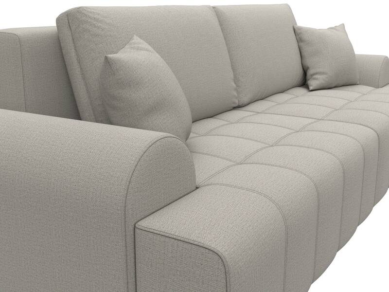 Диван прямой Лига-080, Рогожка, Амур 02 бежевый