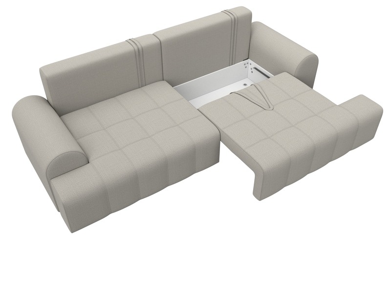 Диван прямой Лига-080, Рогожка, Амур 02 бежевый