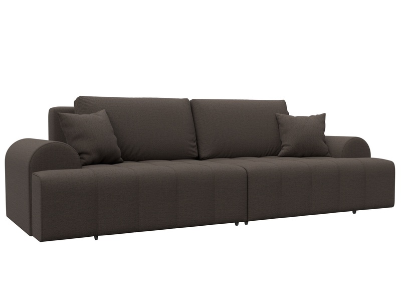 Диван прямой Лига-080, Рогожка, Амур 05 коричневый