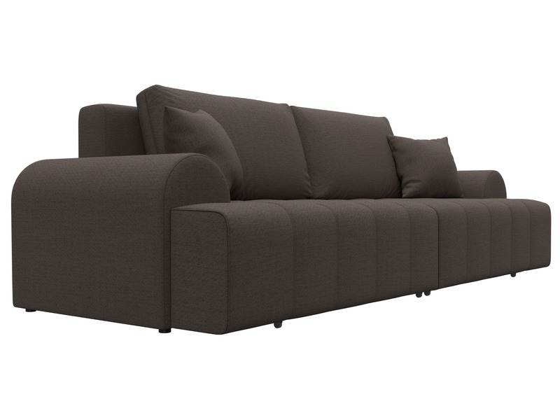 Диван прямой Лига-080, Рогожка, Амур 05 коричневый