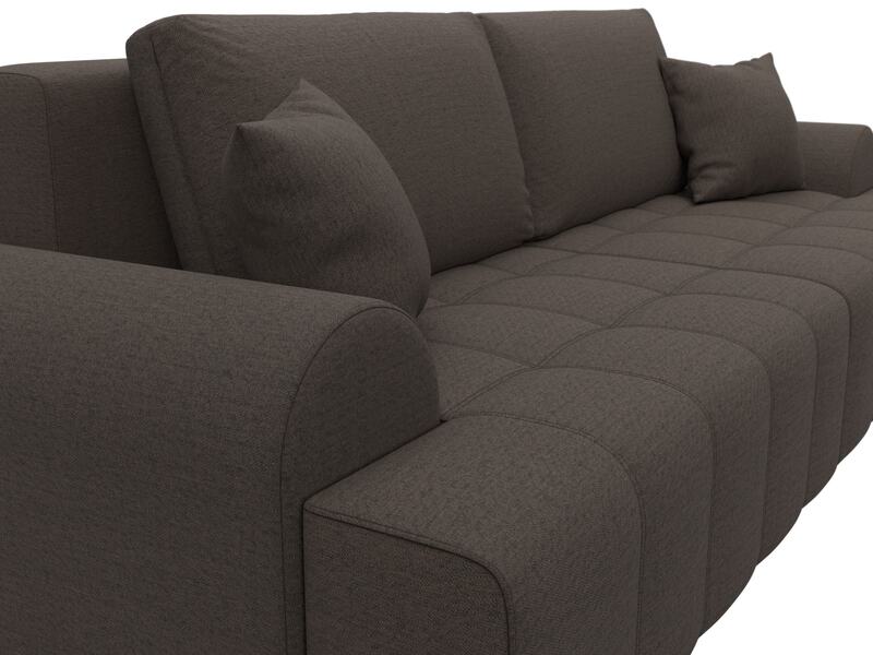 Диван прямой Лига-080, Рогожка, Амур 05 коричневый