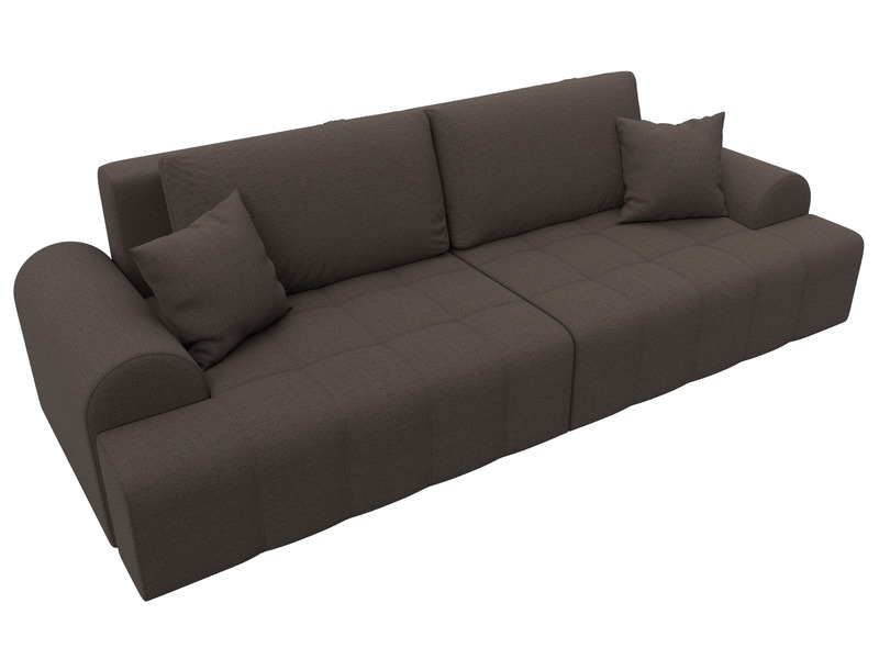 Диван прямой Лига-080, Рогожка, Амур 05 коричневый