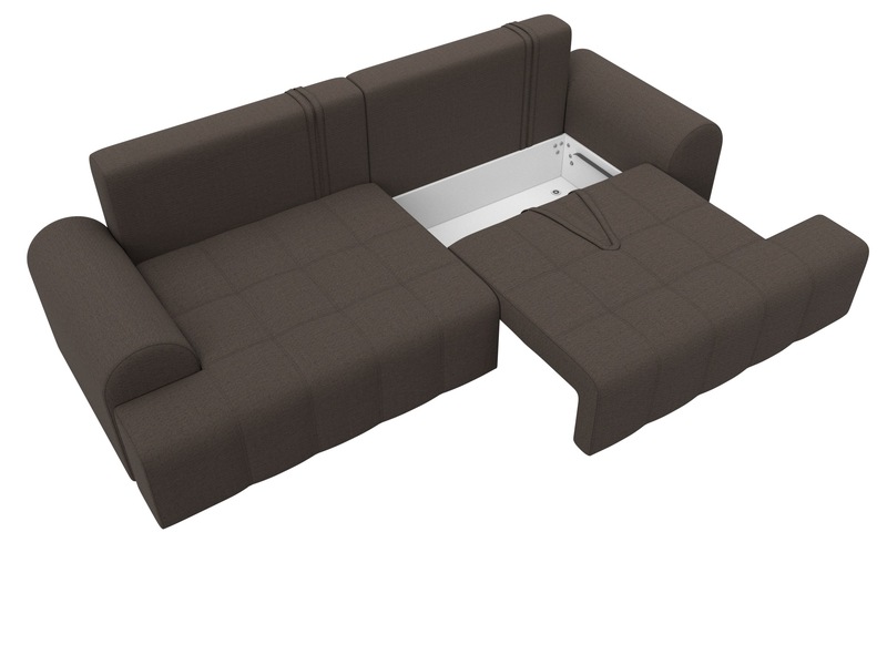 Диван прямой Лига-080, Рогожка, Амур 05 коричневый