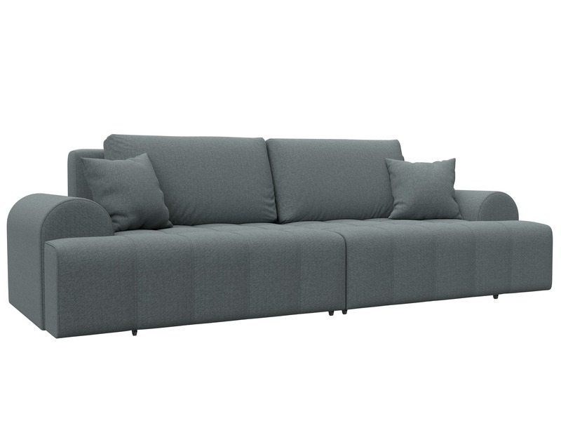 Диван прямой Лига-080, Рогожка, Амур 07 серый