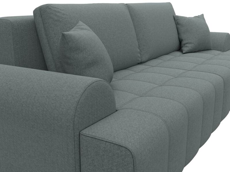 Диван прямой Лига-080, Рогожка, Амур 07 серый