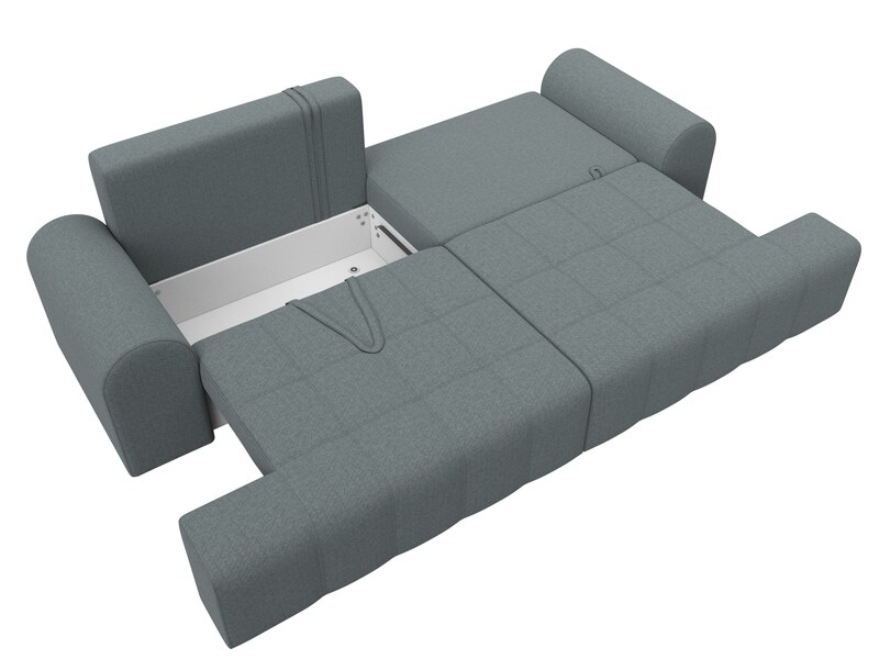 Диван прямой Лига-080, Рогожка, Амур 07 серый