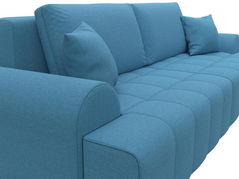 Диван прямой Лига-080, Рогожка, Амур 10 голубой