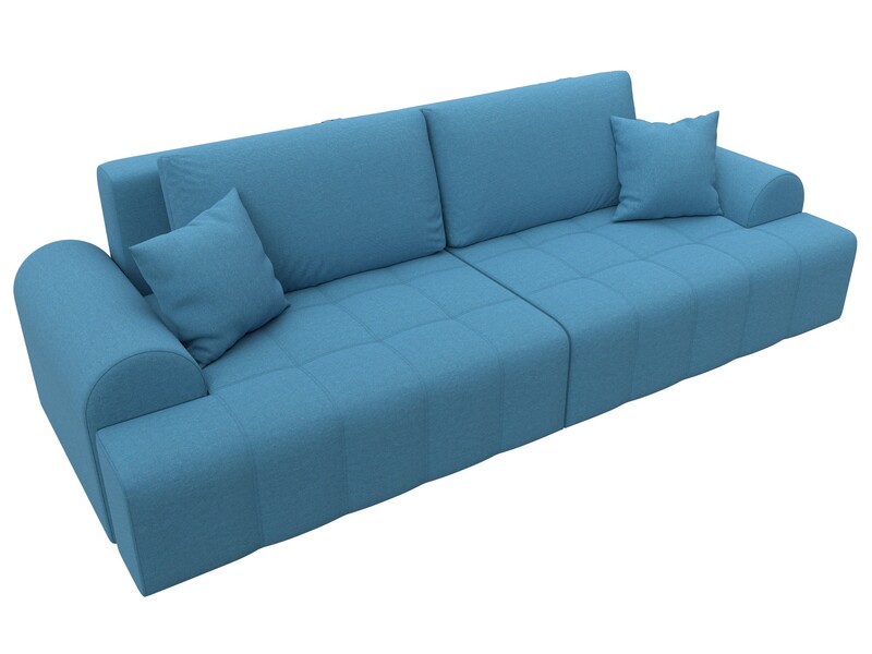 Диван прямой Лига-080, Рогожка, Амур 10 голубой