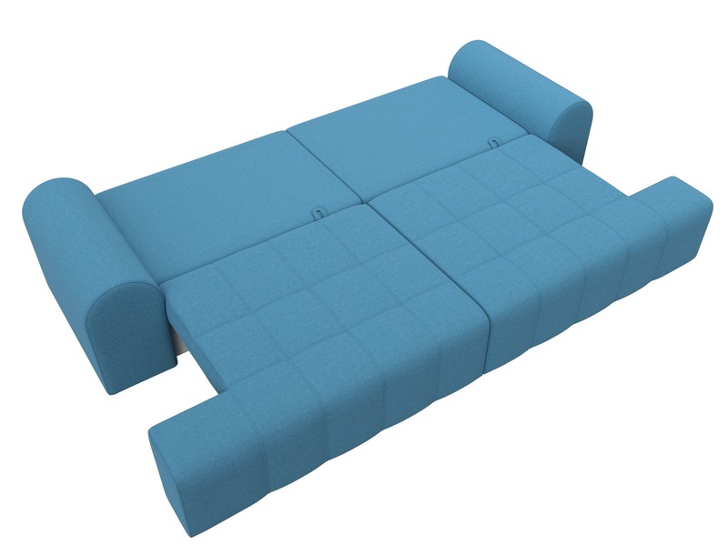 Диван прямой Лига-080, Рогожка, Амур 10 голубой