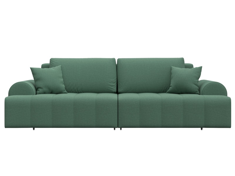 Диван прямой Лига-080, Рогожка, Амур 11 зеленый