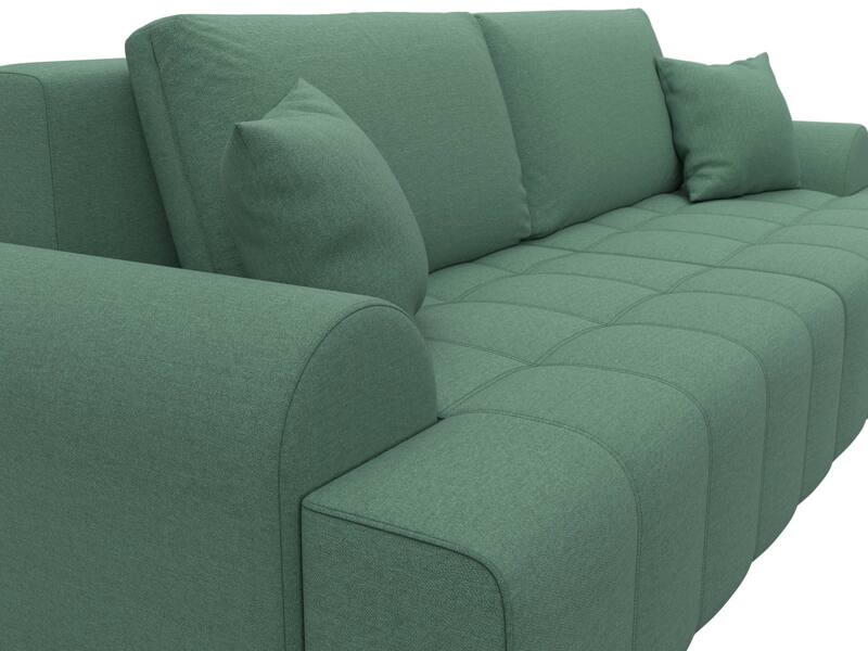 Диван прямой Лига-080, Рогожка, Амур 11 зеленый