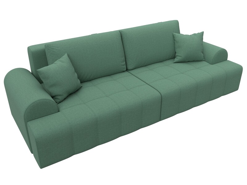 Диван прямой Лига-080, Рогожка, Амур 11 зеленый