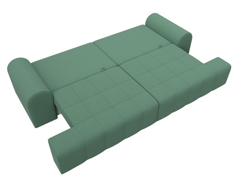 Диван прямой Лига-080, Рогожка, Амур 11 зеленый