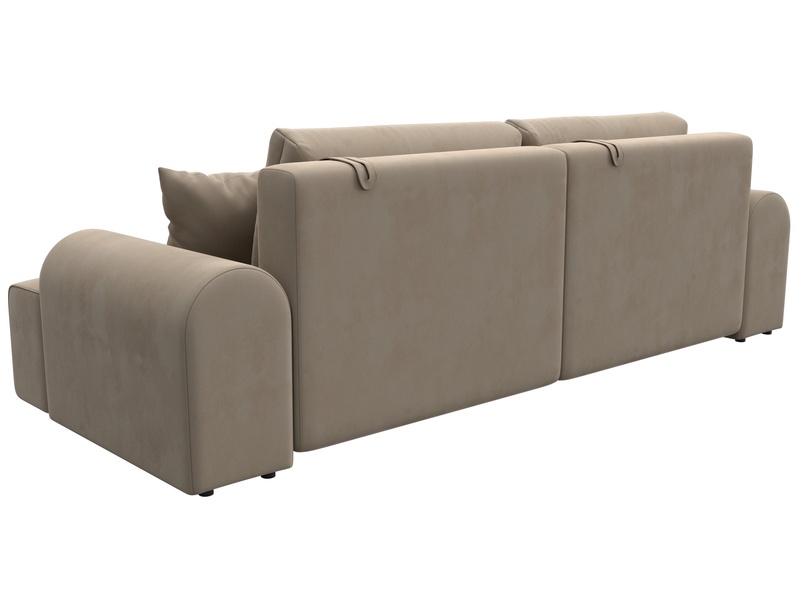 Диван прямой Лига-080, Велюр, SEVEN 729 бежевый