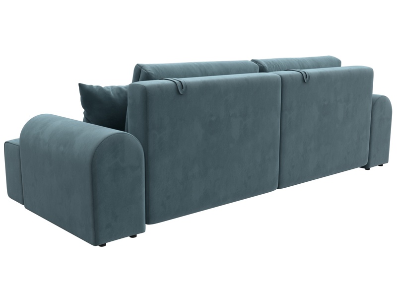Диван прямой Лига-080, Велюр, SEVEN 113 бирюзовый