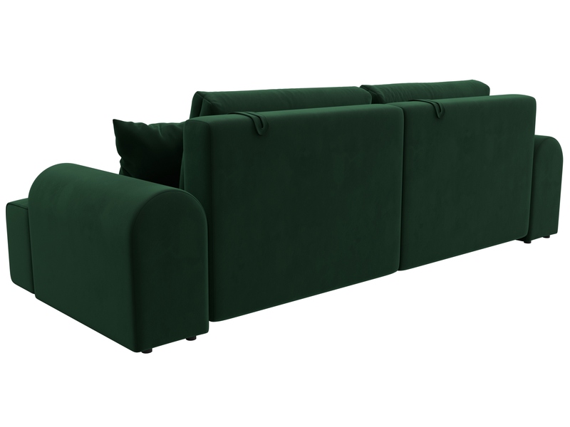 Диван прямой Лига-080, Велюр, SEVEN 626 зеленый