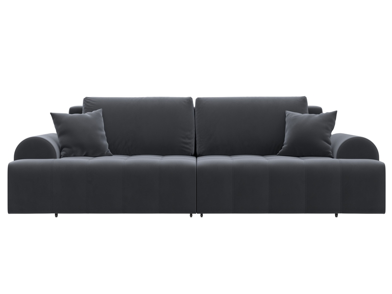 Диван прямой Лига-080, Велюр, SEVEN 17 серый