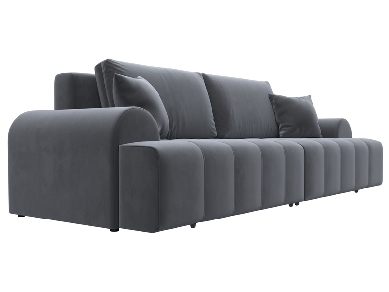 Диван прямой Лига-080, Велюр, SEVEN 17 серый