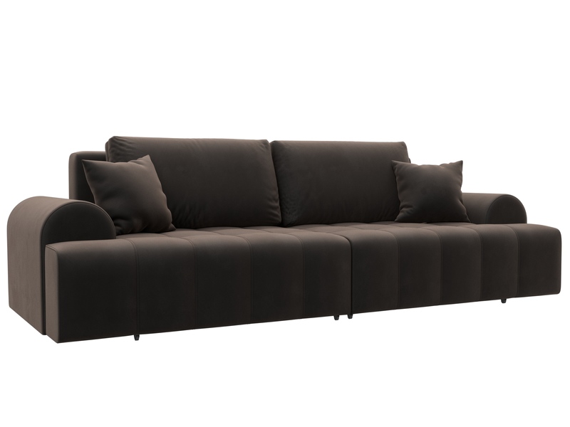 Диван прямой Лига-080, Велюр, SEVEN 727 коричневый