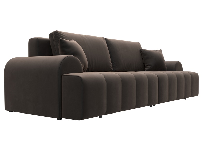 Диван прямой Лига-080, Велюр, SEVEN 727 коричневый
