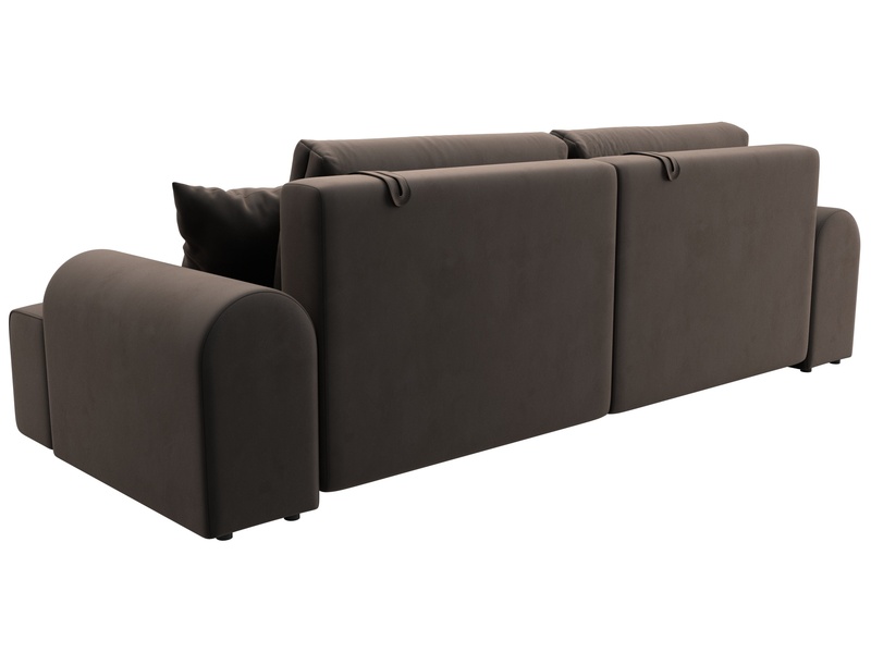 Диван прямой Лига-080, Велюр, SEVEN 727 коричневый