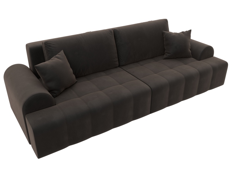 Диван прямой Лига-080, Велюр, SEVEN 727 коричневый