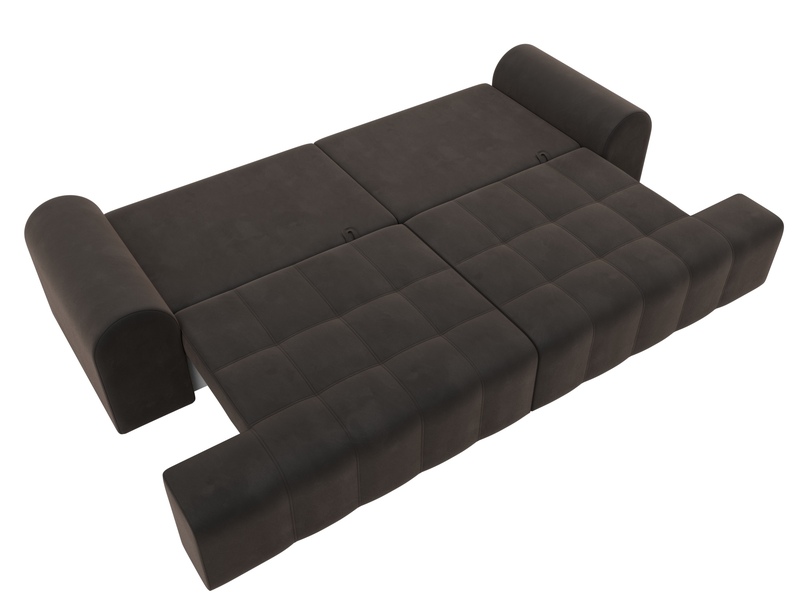 Диван прямой Лига-080, Велюр, SEVEN 727 коричневый