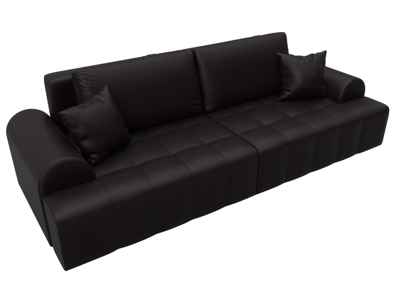 Диван прямой Лига-080, Экокожа, GRIFON 12 коричневый