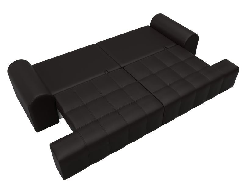 Диван прямой Лига-080, Экокожа, GRIFON 12 коричневый