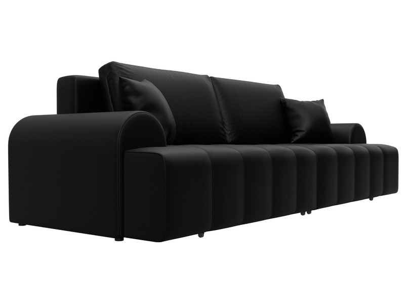 Диван прямой Лига-080, Экокожа, GRIFON 18 черный