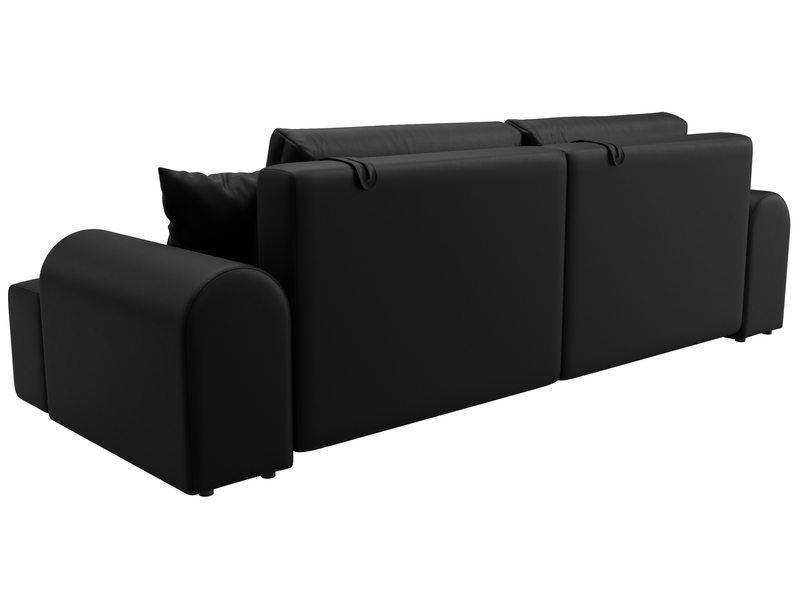 Диван прямой Лига-080, Экокожа, GRIFON 18 черный