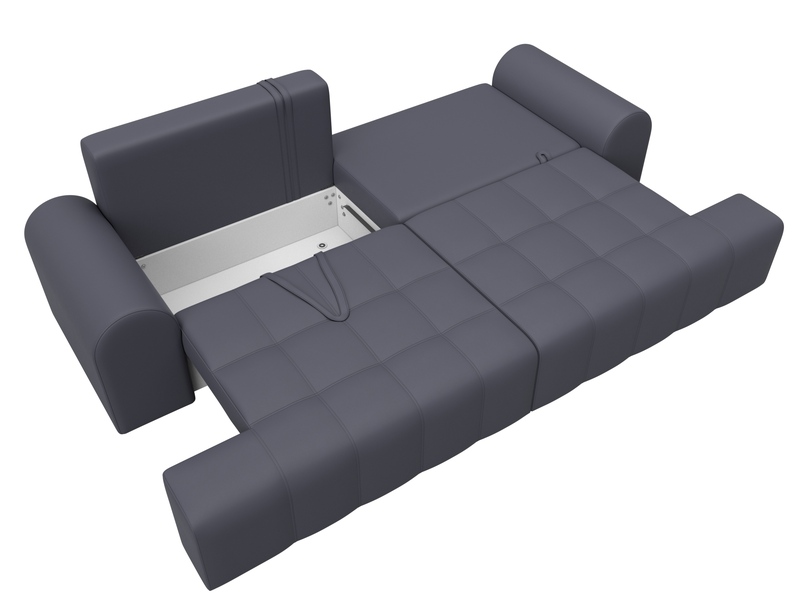 Диван прямой Лига-080, Экокожа, GRIFON 15 серый