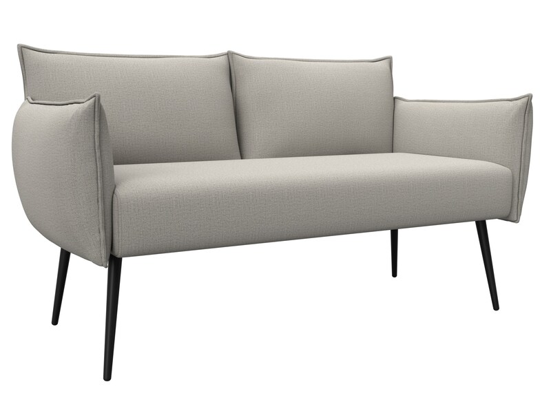 Диван прямой Лига-083, Рогожка, Амур 02 бежевый