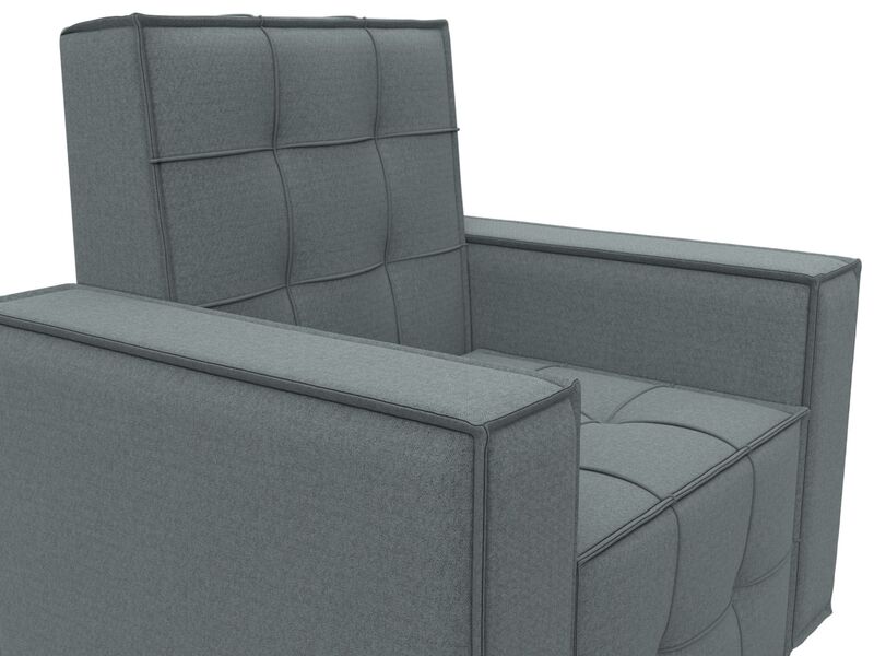 Кресло Лига-067, Рогожка, Амур 07 серый