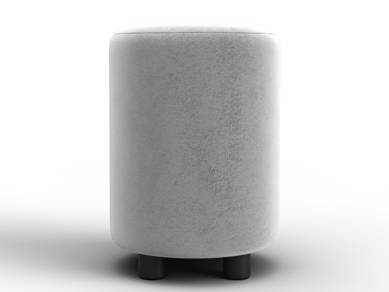 Пуф 001, Велюр, TOWER 01 молочный