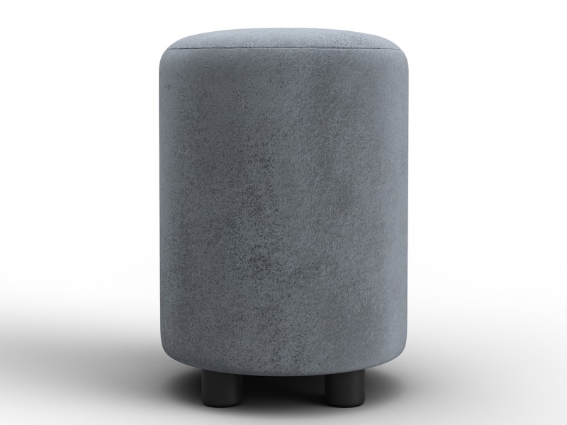 Пуф 001, Велюр, TOWER 10 серый