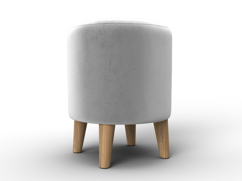 Пуф 002, Велюр, TOWER 01 молочный