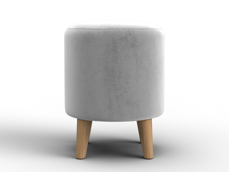 Пуф 002, Велюр, TOWER 01 молочный