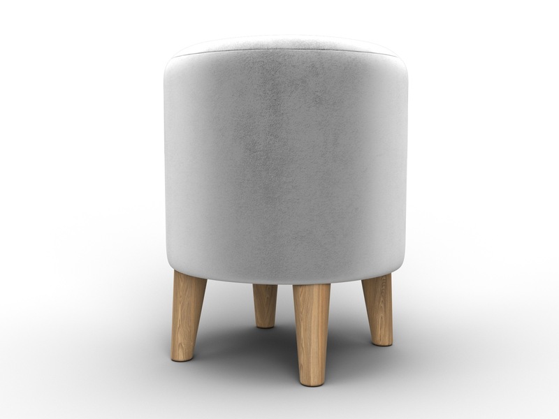 Пуф 002, Велюр, TOWER 01 молочный