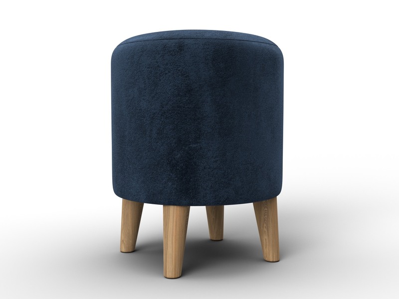 Пуф 002, Велюр, TOWER 13 синий