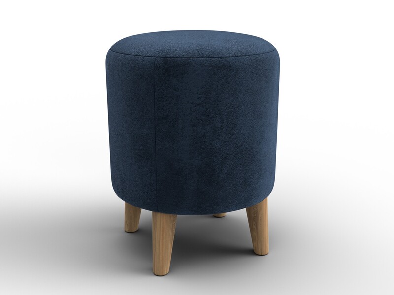 Пуф 002, Велюр, TOWER 13 синий