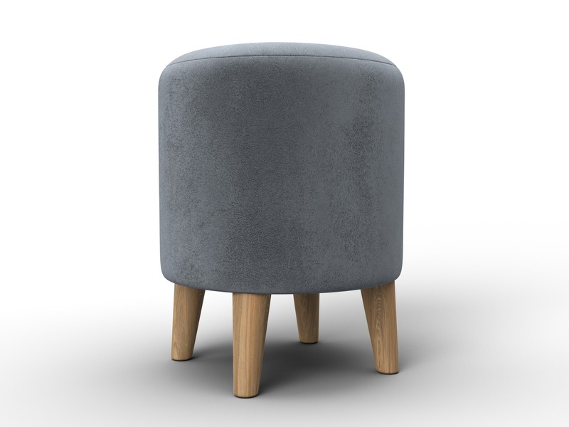 Пуф 002, Велюр, TOWER 10 серый